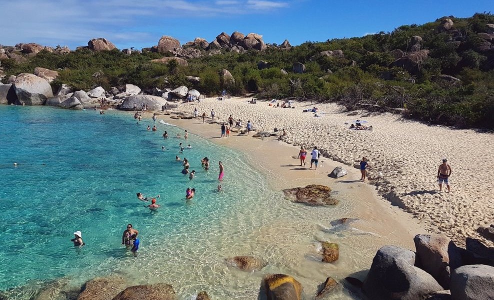 A turquoise beach in the Caribbean